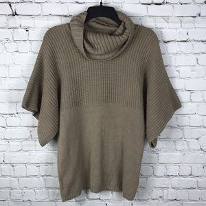 BCBG Paris Taupe Dolman Cowl Neck Sweater Sz S